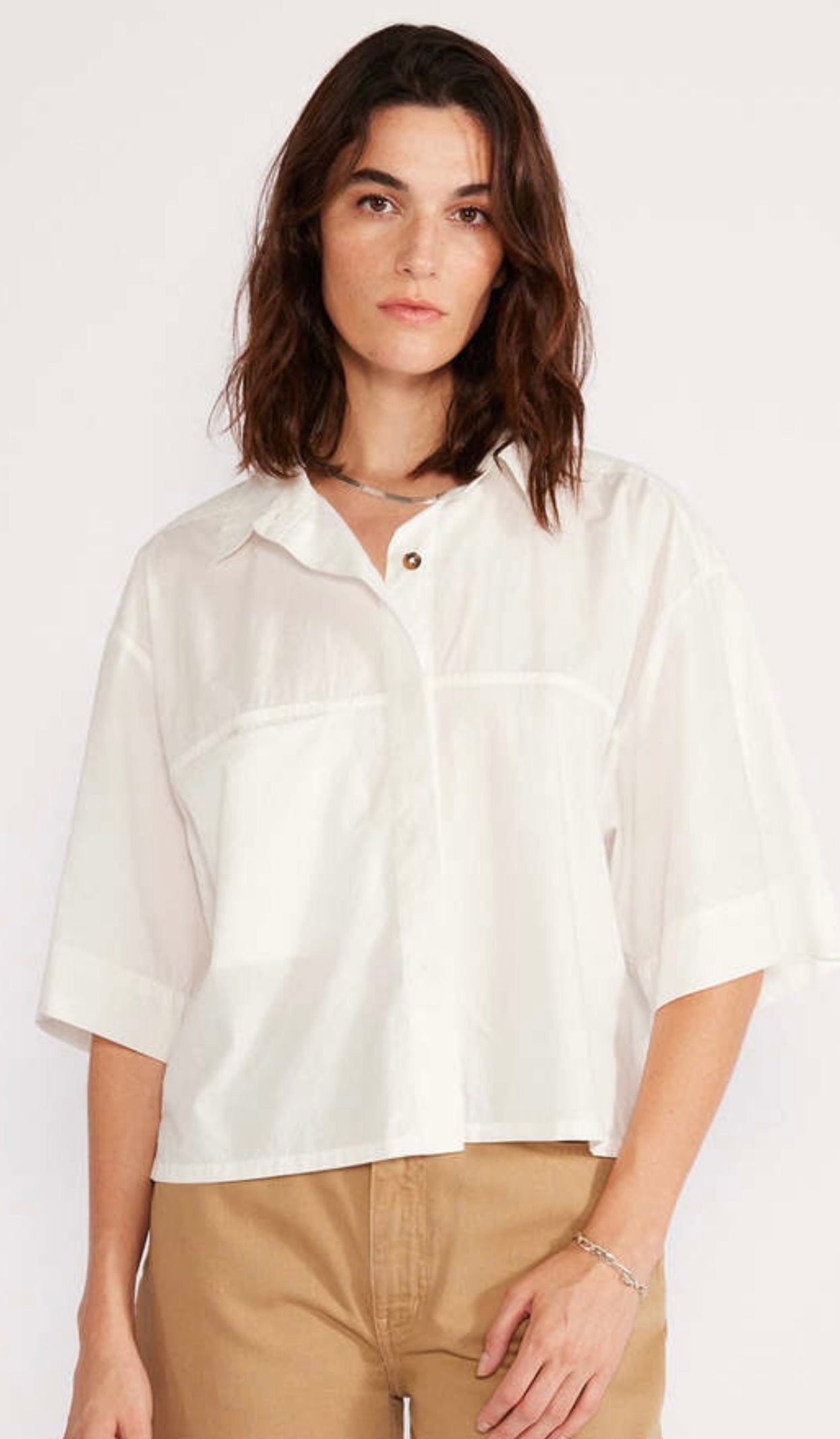 ETICA WHITE 100% ORGANIC COTTON SYMONE SHIRT