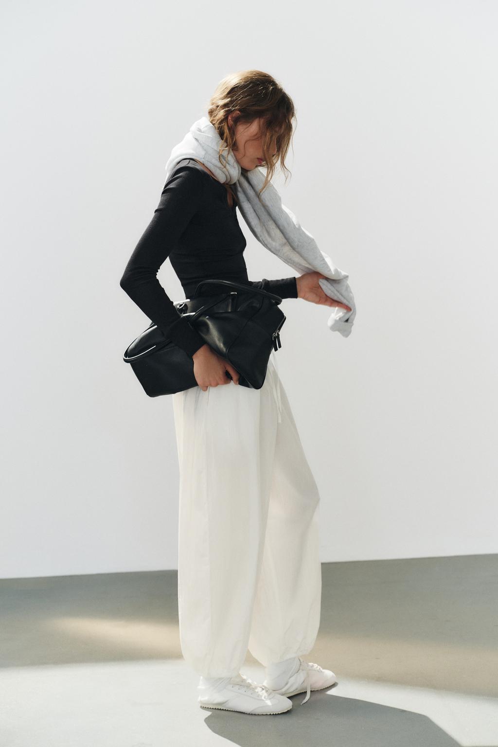 ZARA CREAM BALLOON PANTS