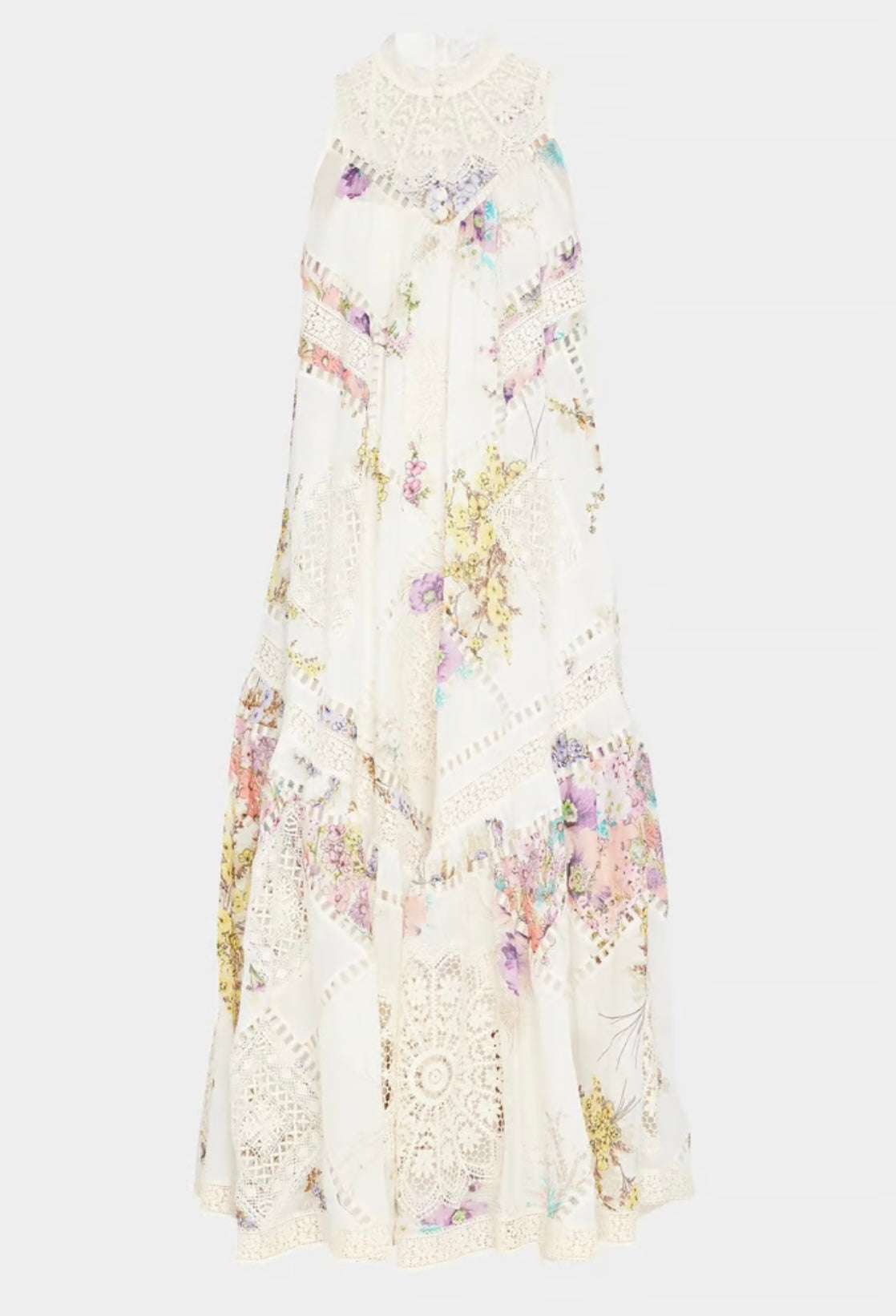 ZIMMERMANN 
Jude Floral Lace Yoke Maxi Dress - Spliced