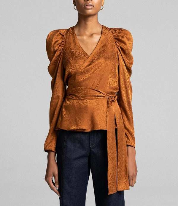 A.L.C. Silk Wrap Blouse