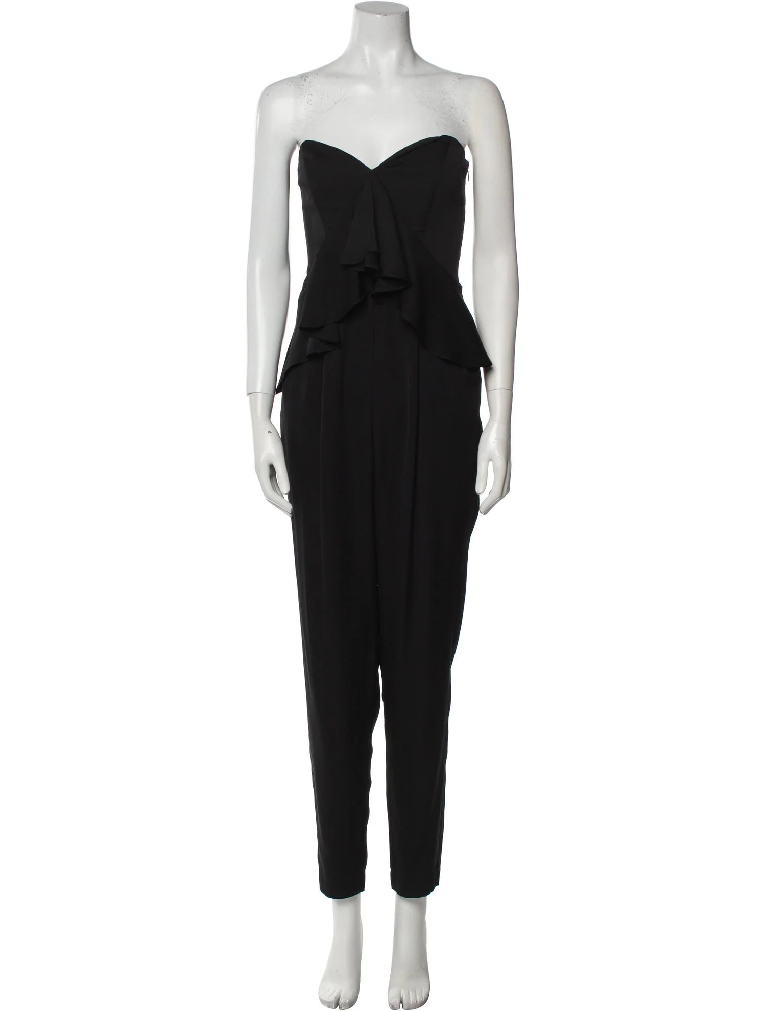 MILLY black jumpsuit with ruffles