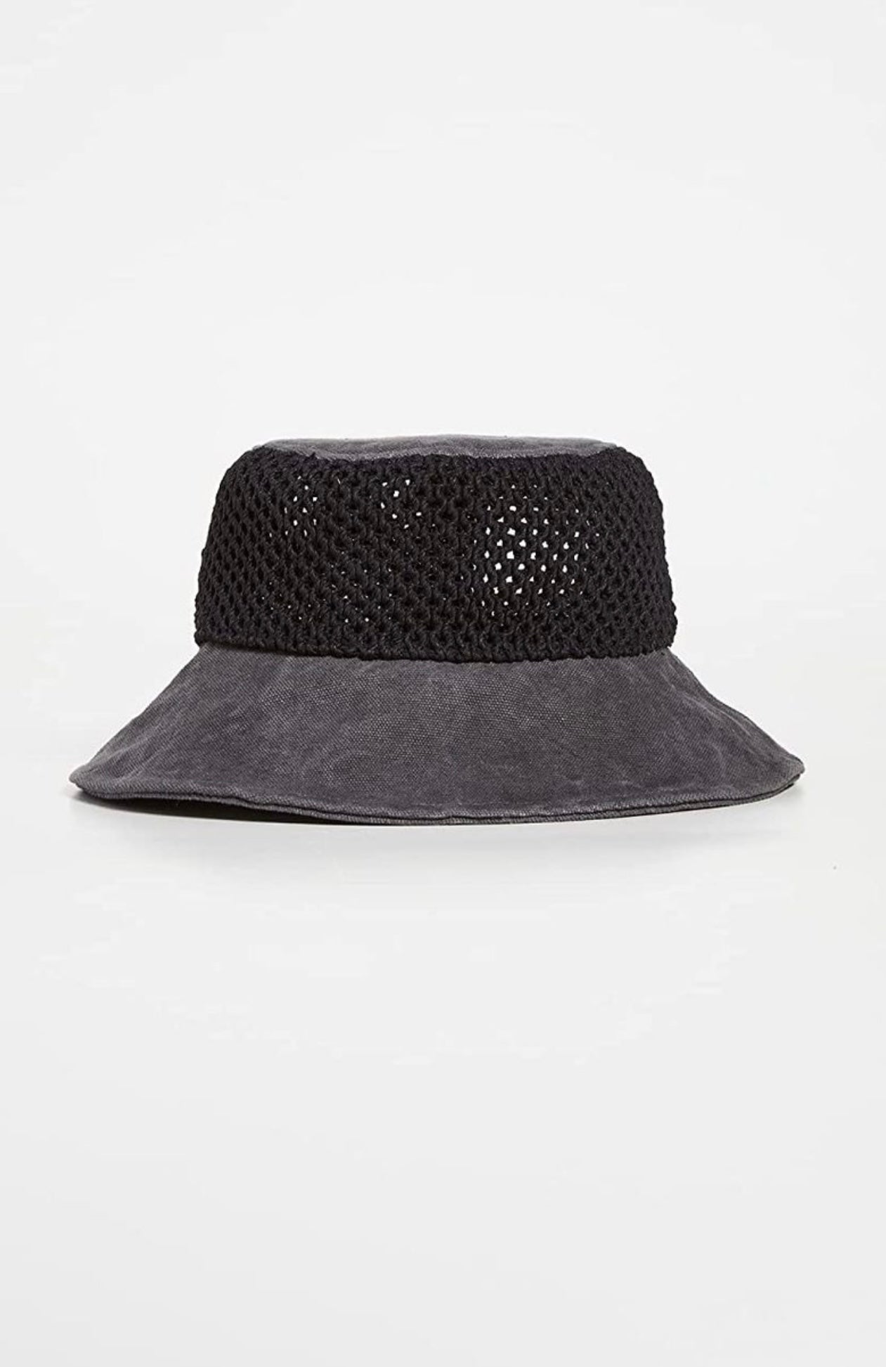 rag & bone Black Netting Nando Bucket Hat