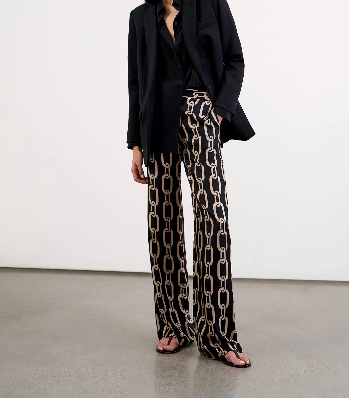 Nili Lotan Printed Silk Pant