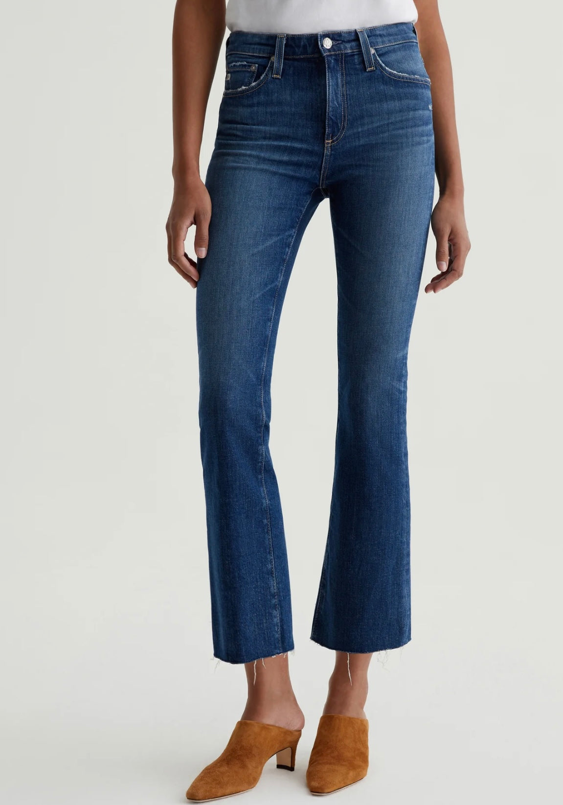 AG Jeans Farrah Boot Crop AG-ed™ Mid-Rise Bootcut Denim