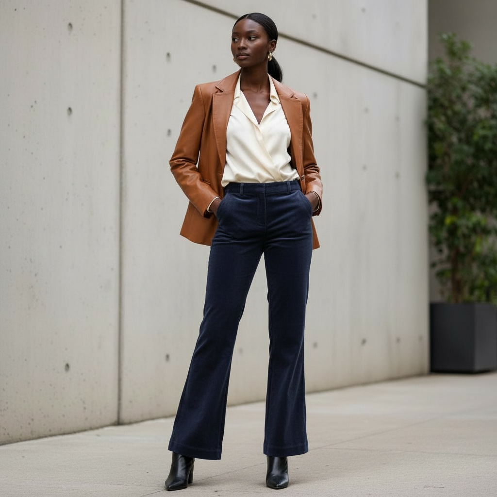 M.MARTIN Navy Cord Pants