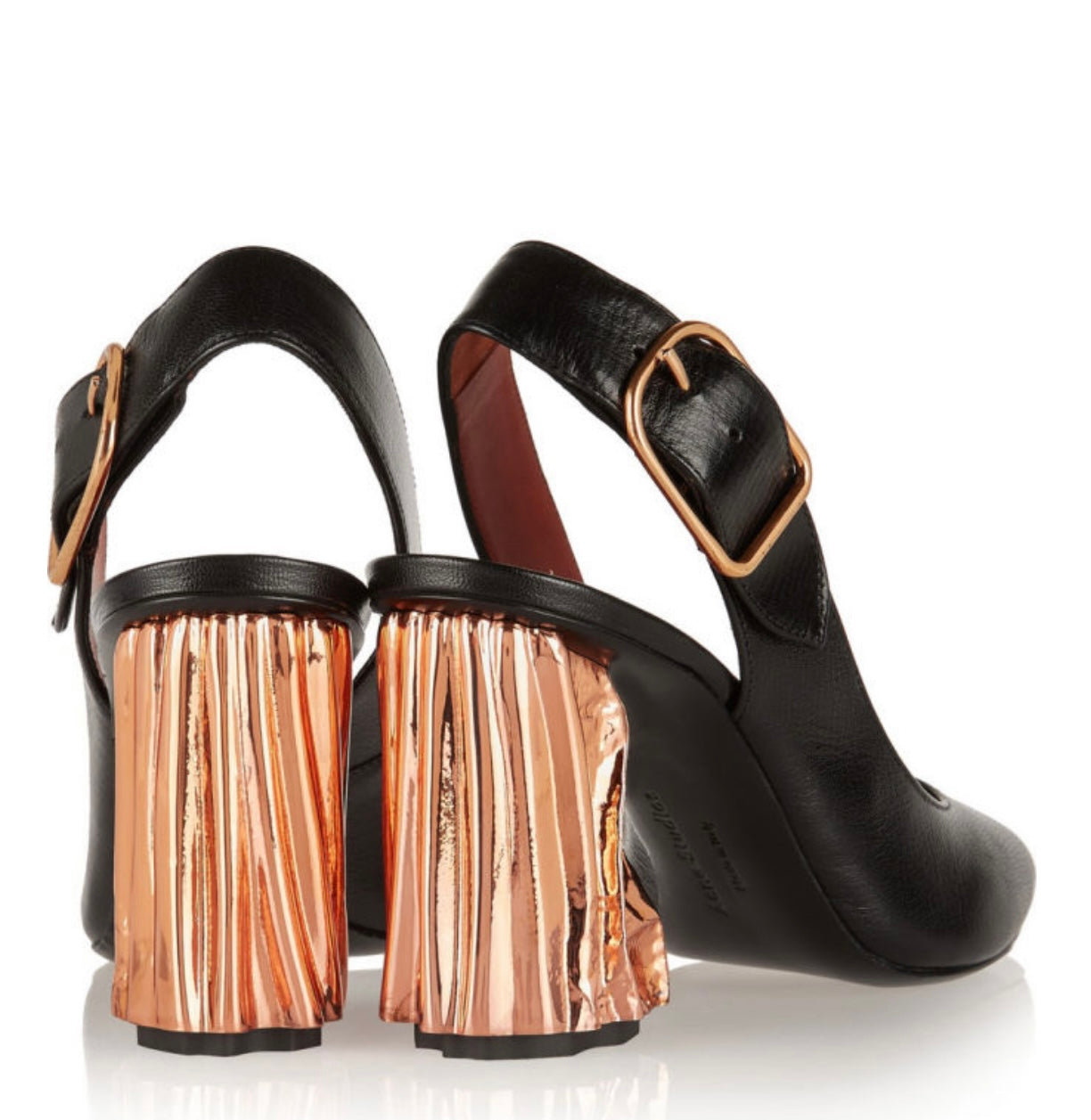 ACNE STUDIOS Odelia Palm Textured-leather Pumps