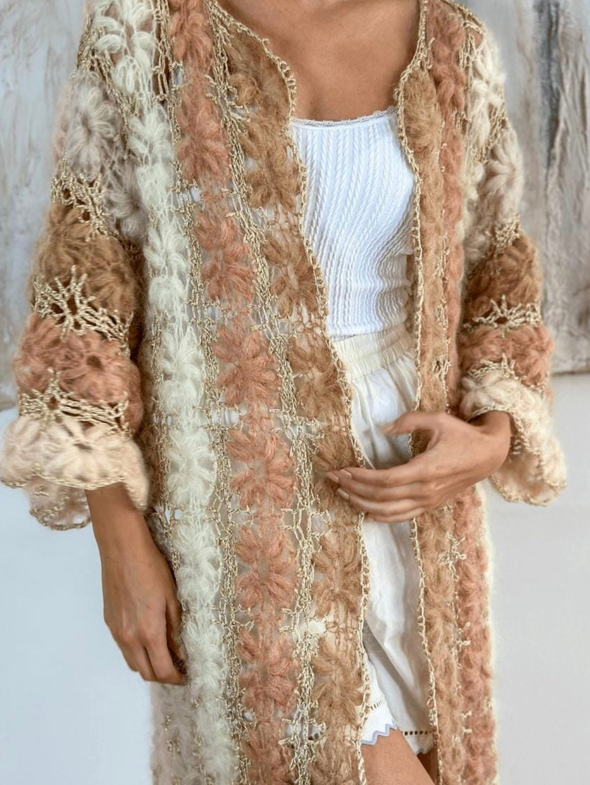 Maridruna Marigold Ombre Long Cardigan