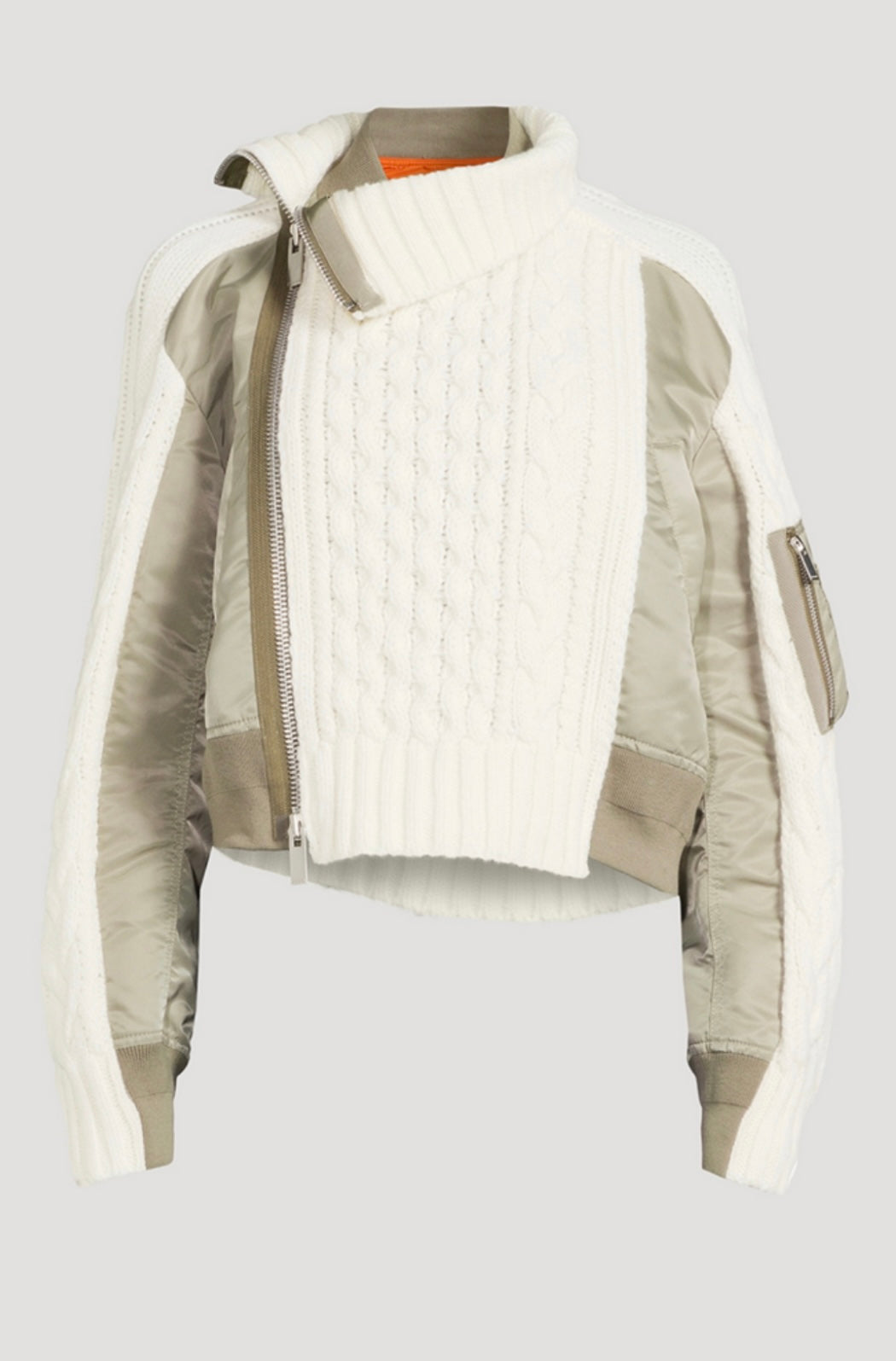 SACAI
Nylon Twill Knit Cardigan