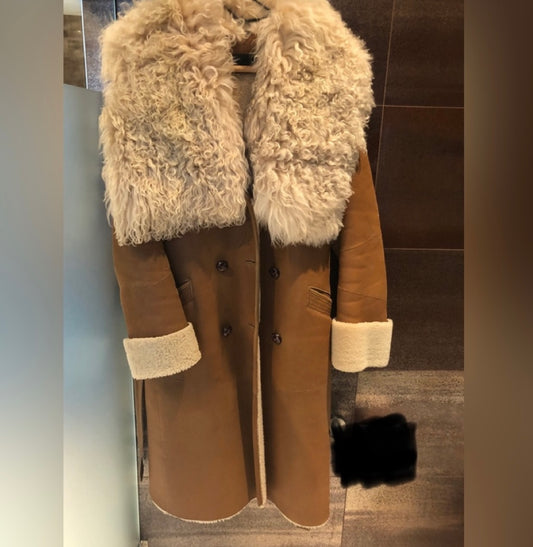 Rudsak - “Penny Lane” Shearling Coat with Big Collar