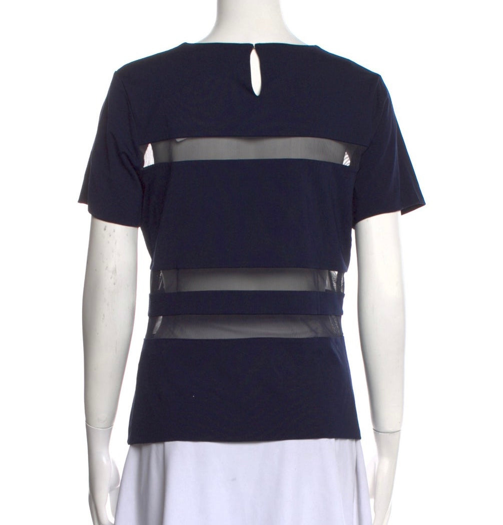 T by Alexander Wang Mesh Stripe Top