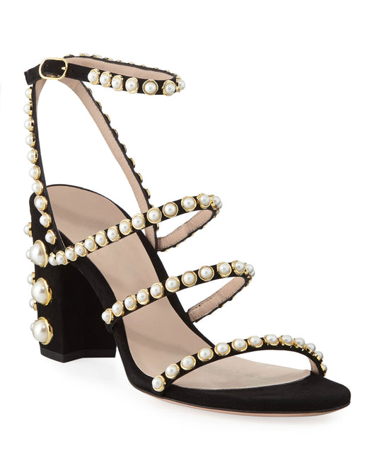 STUART WEITZMAN- Pearl Block Heel Sandals