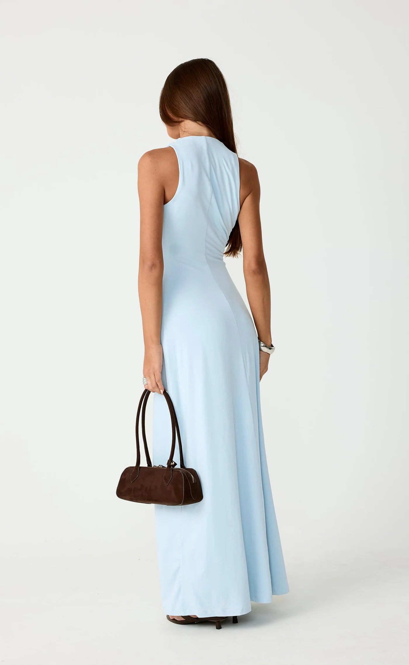 CHARCOAL  NWT avril maxi ice blue dress