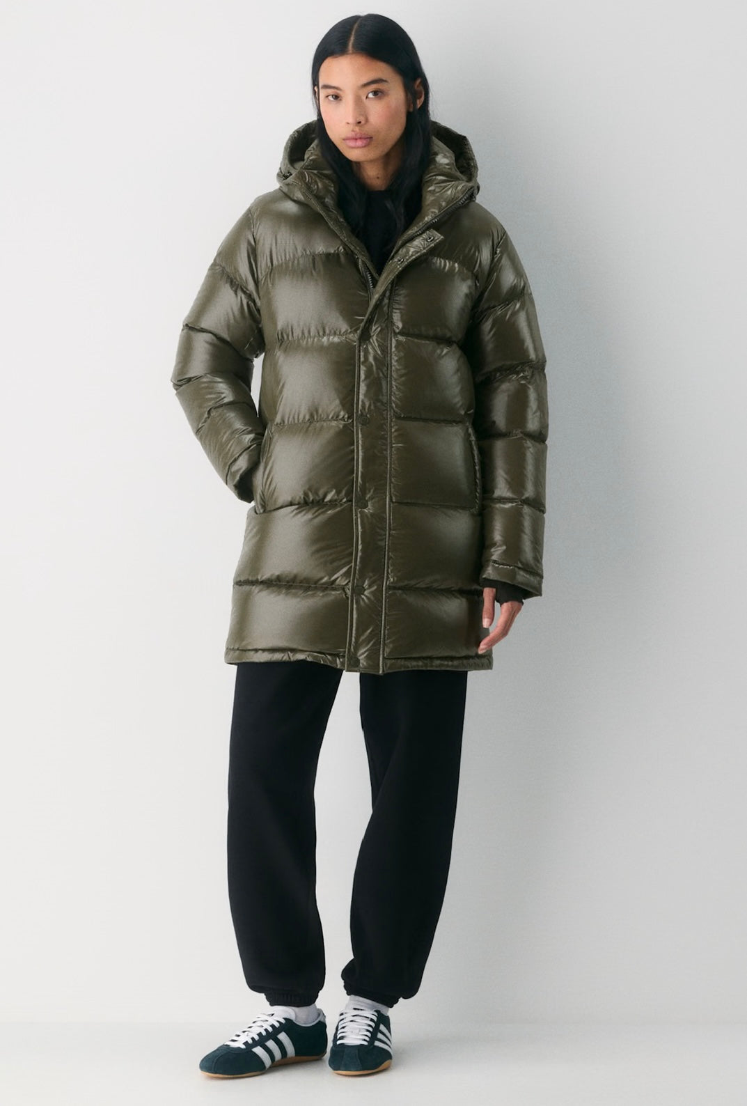 The Super Puff Midi Jacket in Green