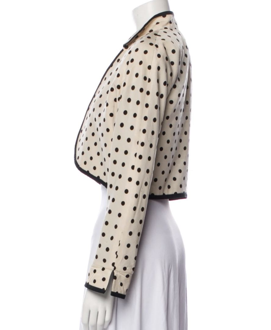 Christian Dior Polka Dot Cropped Jacket