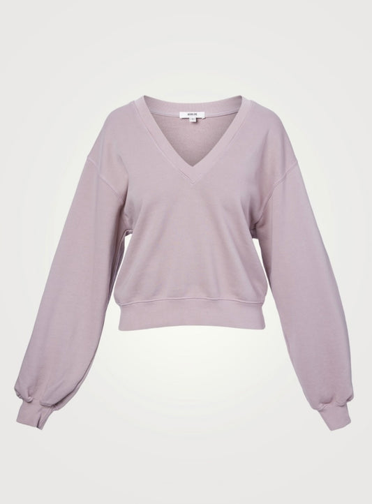 AGOLDE
V-Neck Balloon-Sleeve Sweatshirt