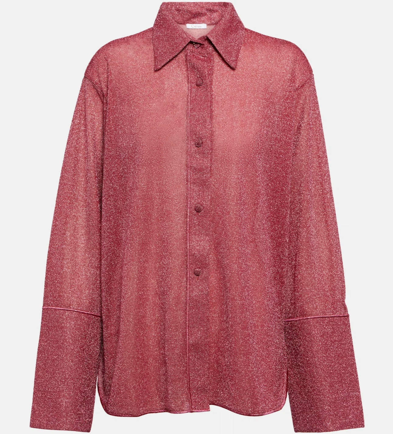 OSÉREE
Lumière metallic sheer shirt
& shorts SET