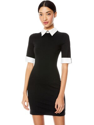 ALICE & OLIVIA NWT black dress with white collar