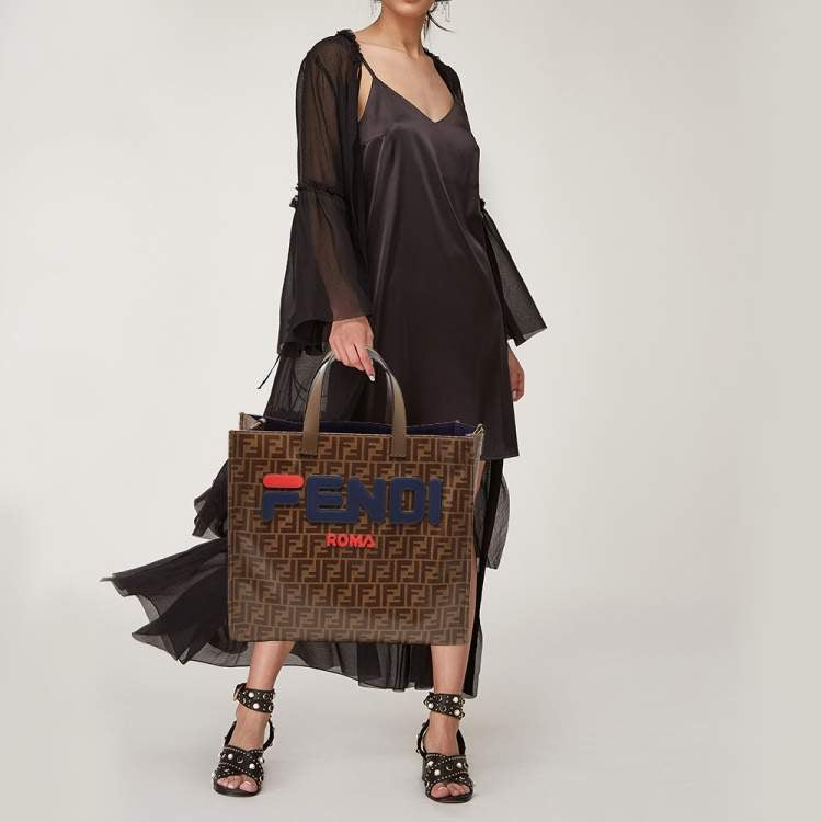 FENDI x FILA logo tote bag
