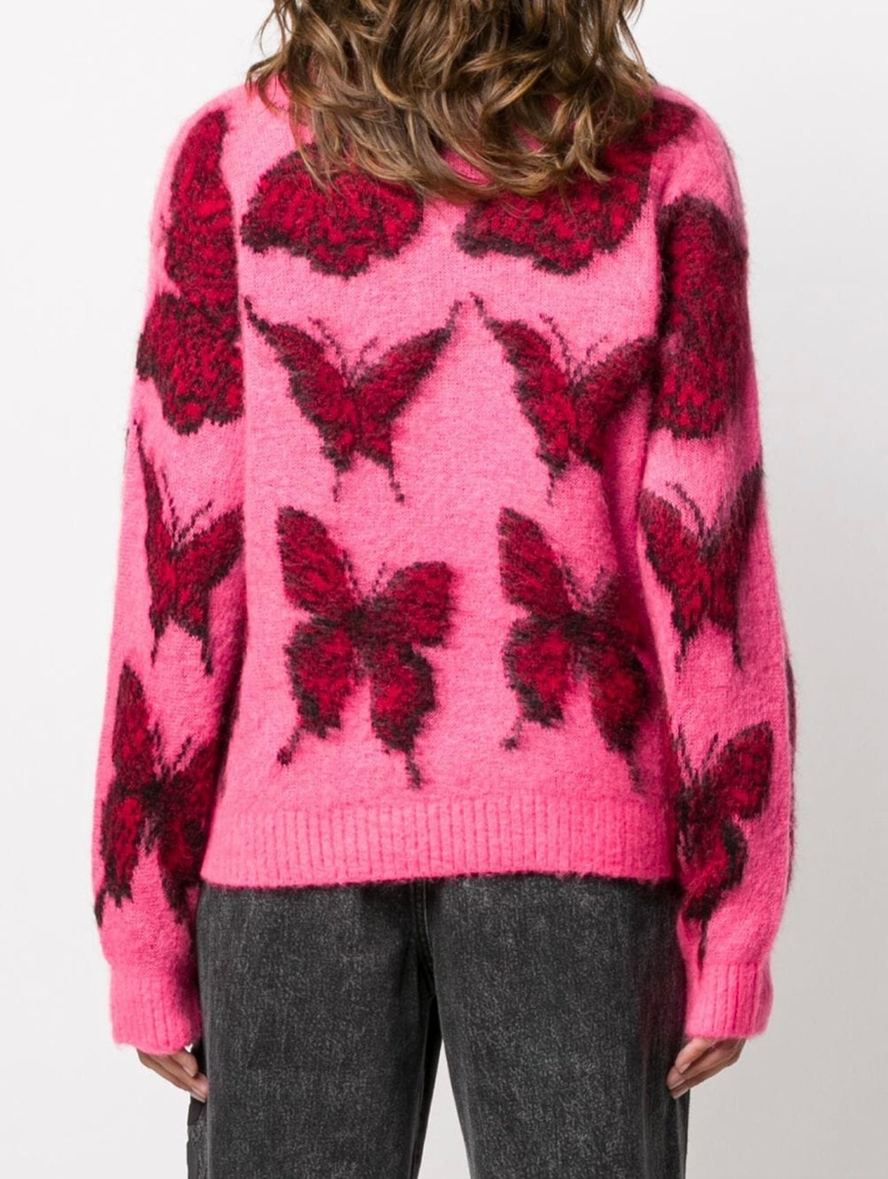 MSGM 
Butterfly Knitted Sweater - Pink