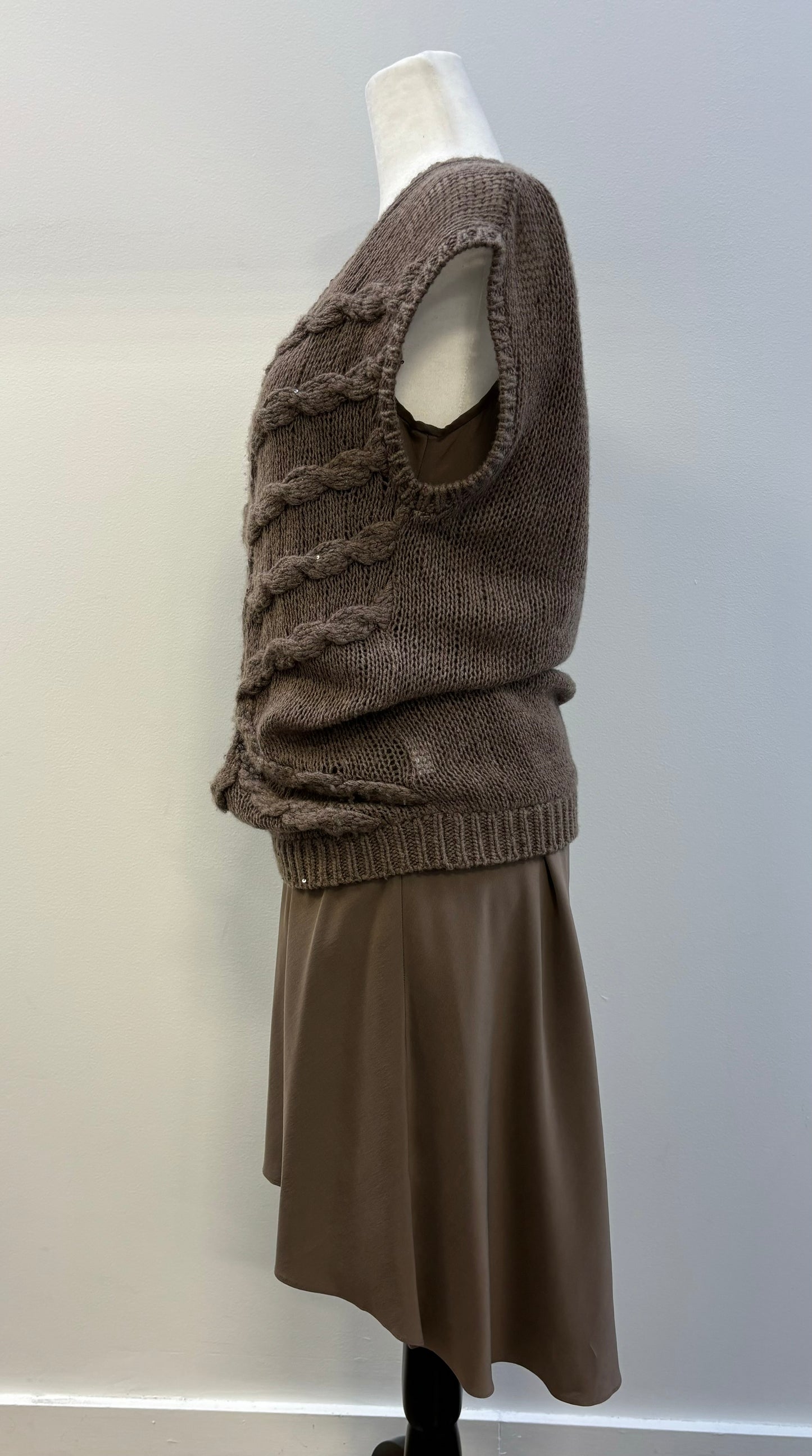 Brunello Cucinelli Vest & Slip Dress