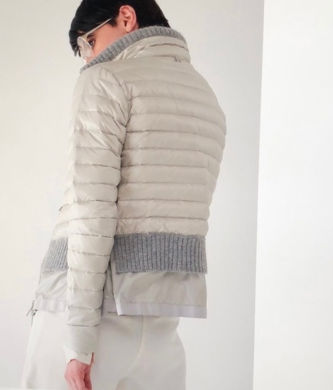 SOSKEN STUDIOS BEV SIVER/GREY - LIGHTWEIGHT PUFFER JACKET