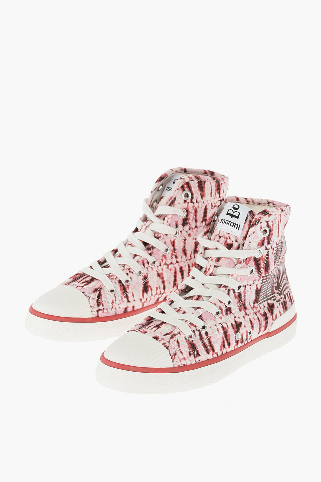 ISABEL MARANT pink/red/white tie die sneaker