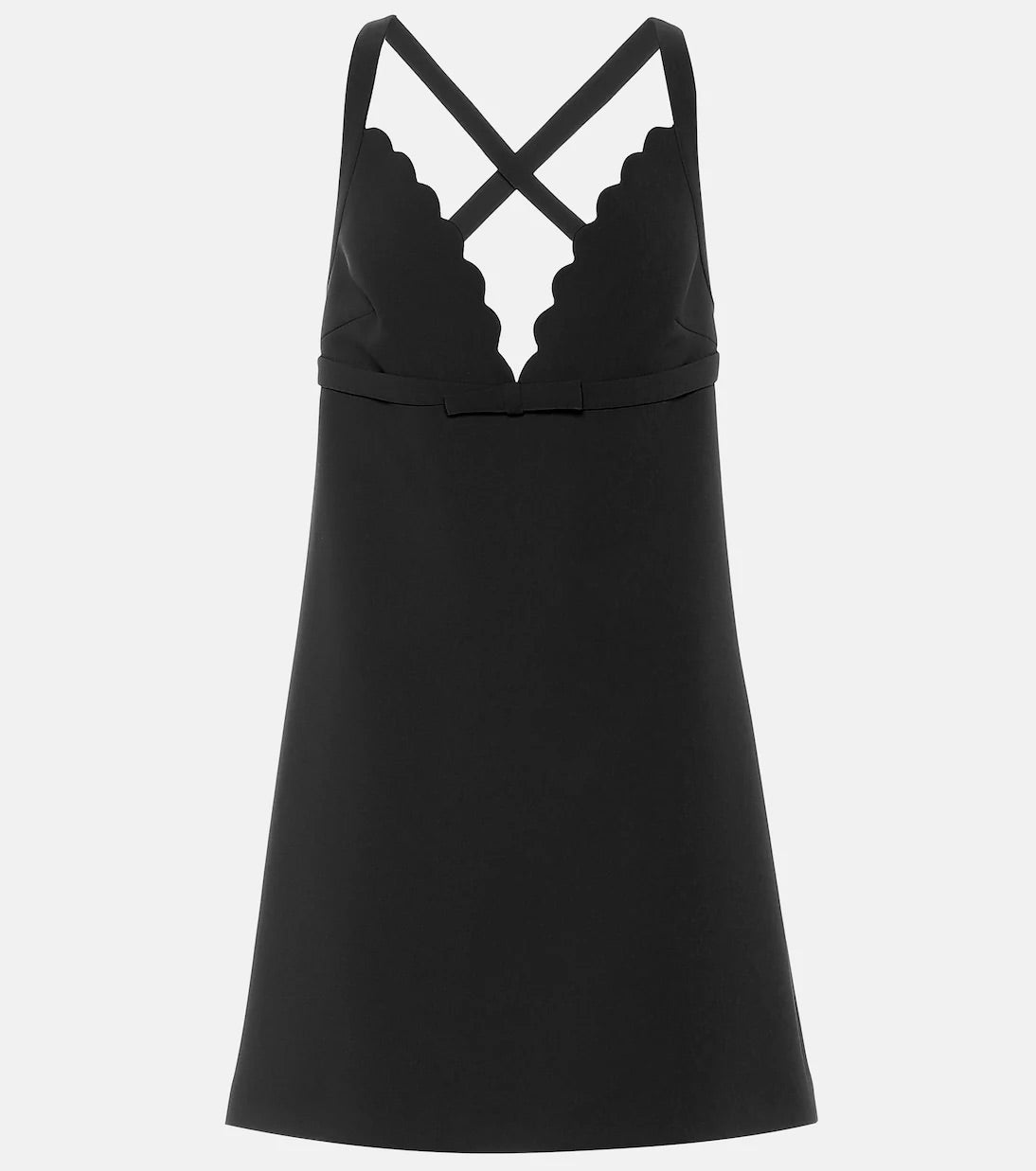 MIU MIU little black dress with scalloped detail