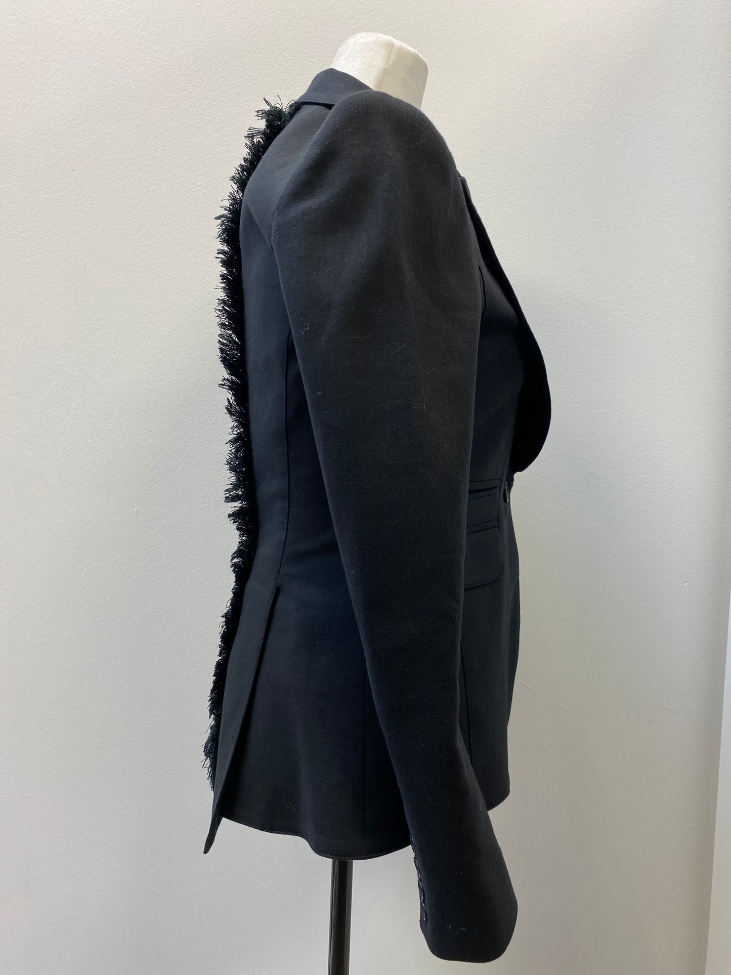 Smythe Blazer with Fringe Back