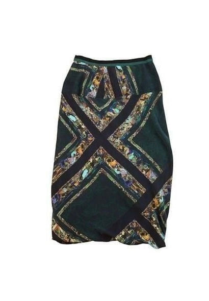 Dries Van Noten Silk Print Skirt