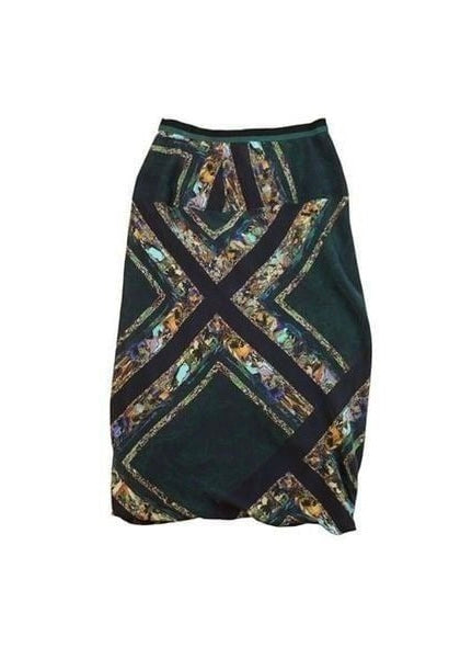 Dries Van Noten Silk Print Skirt