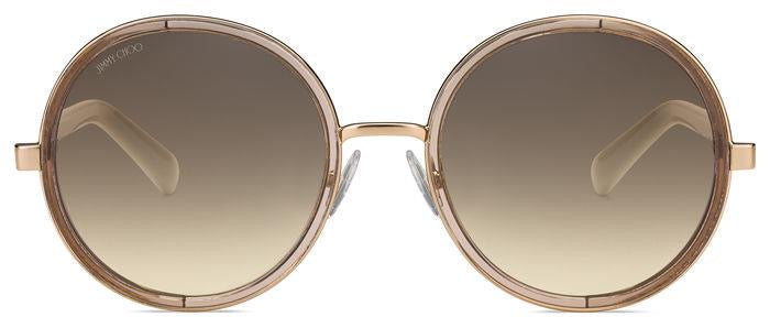 JIMMY CHOO rose gold sunglasses with white arms