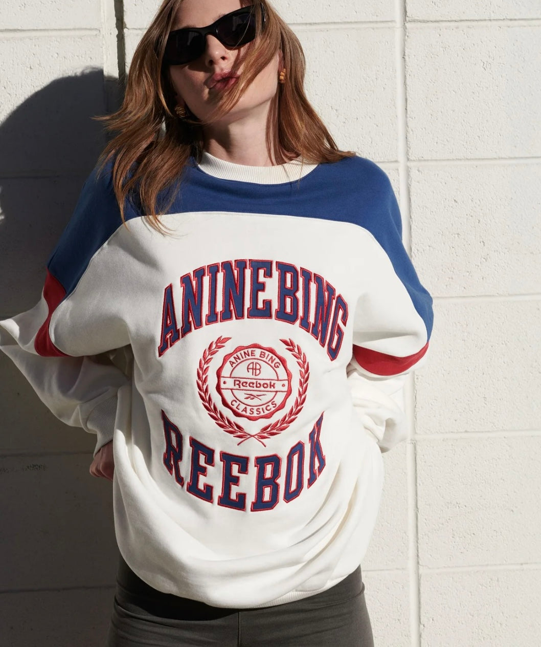 Reebok X Anine Bing Oversize Crewneck Sweatshirt - Chalk