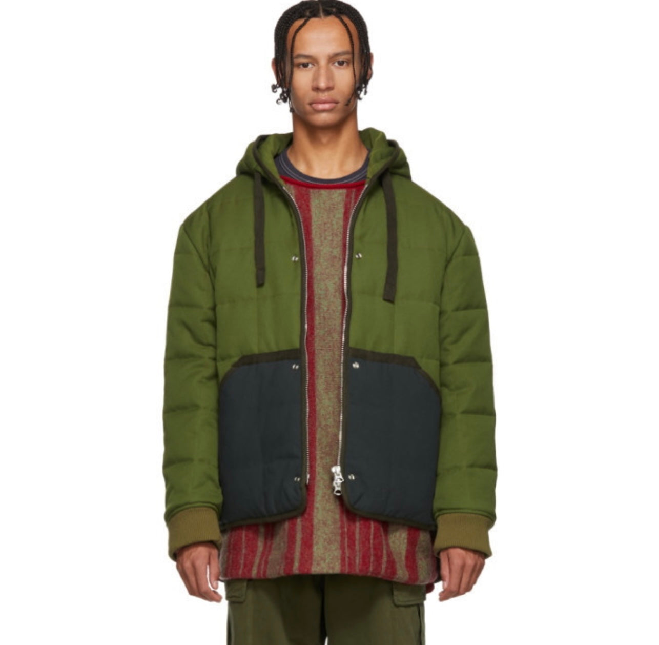 Acne Studios Green Quilted Jacket