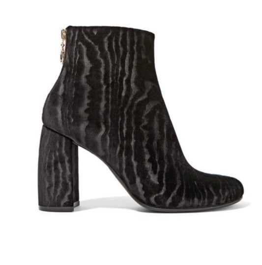 Stella McCartney- Black Textured Velvet Boots