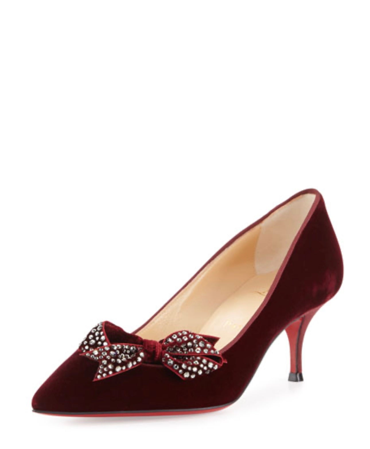 CHRISTIAN LOUBOUTIN
Mlle Menule Velvet 55mm Red Sole Pump, Orthodox