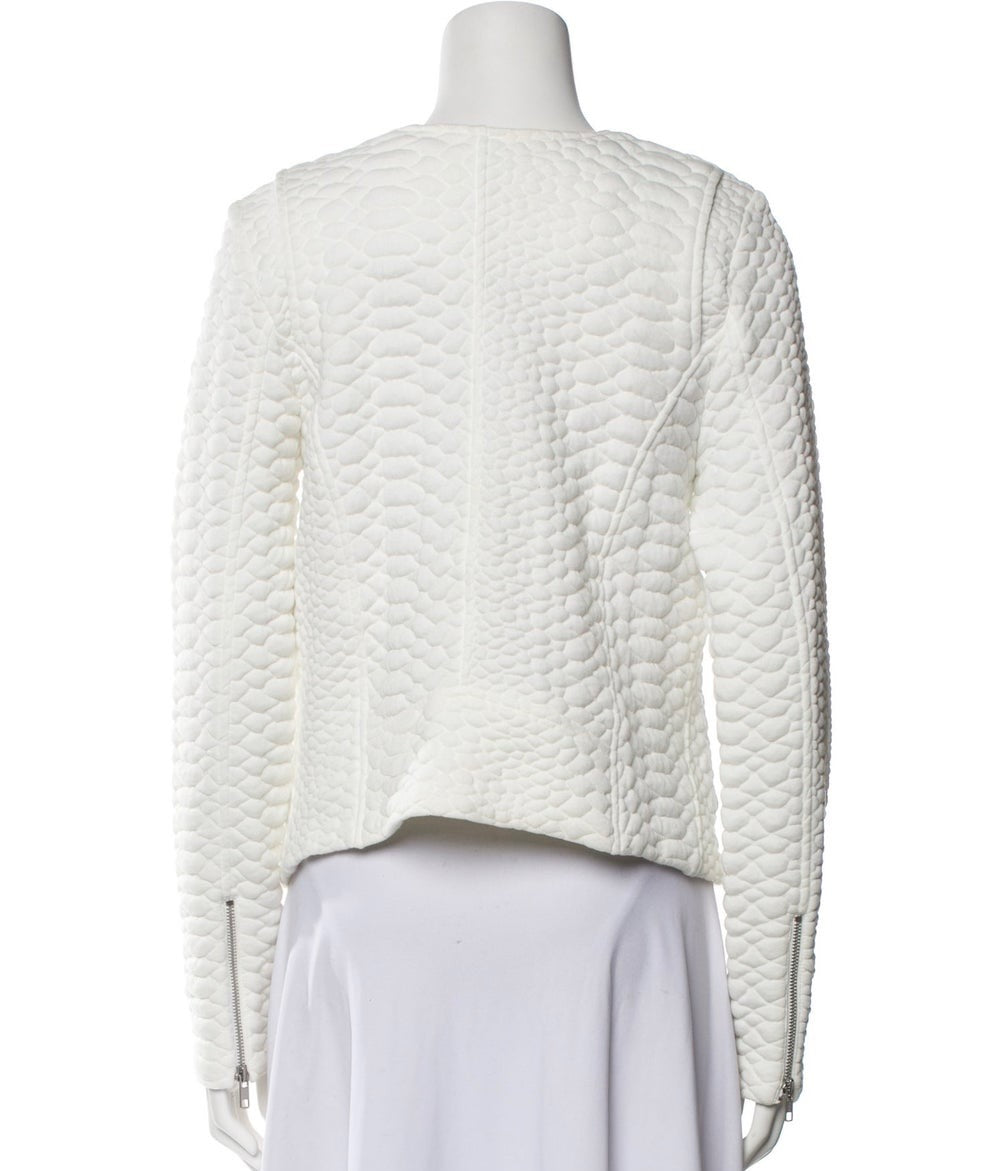 GENERATION LOVE white quilted jacket with zipper details