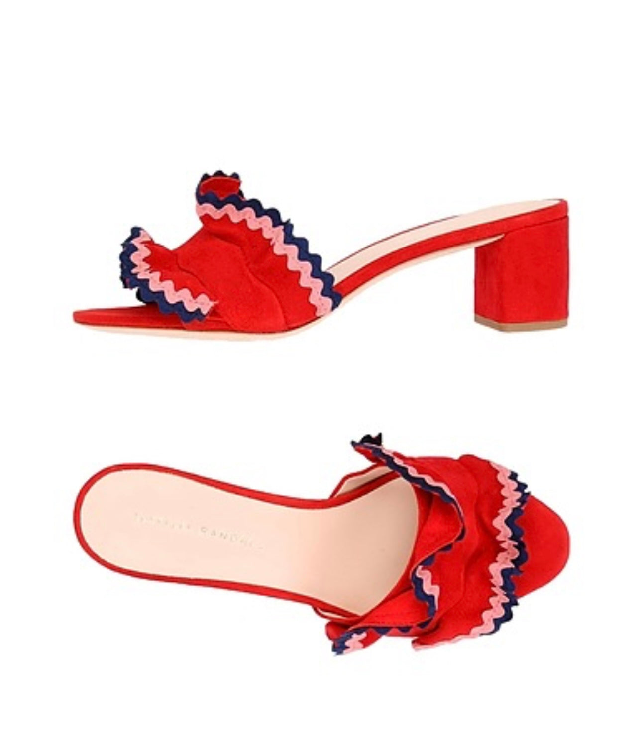Loeffler Randall Vera Ruffled Slide Sandals
