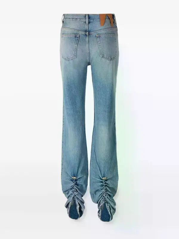 DARKPARK faded blue jeans with adjustable synch ankles