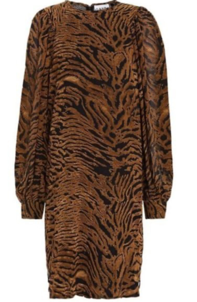 GANNI - PRINTED GEORGETT DRESS