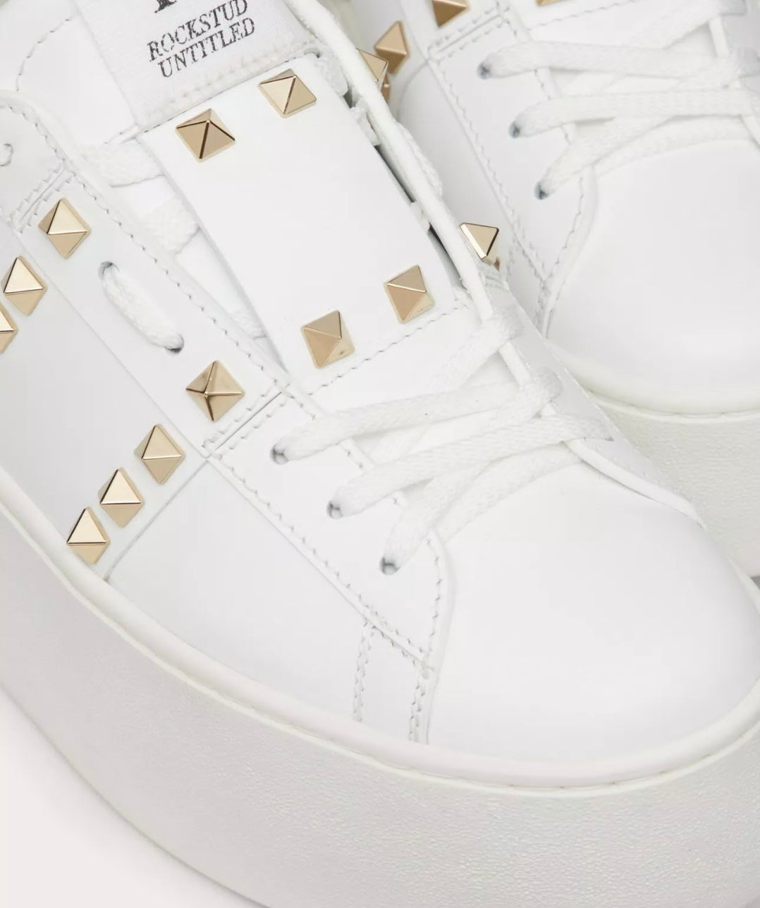 VALENTINO - FLATFORM ROCKSTUD UNTITLED TRAINER IN CALFSKIN