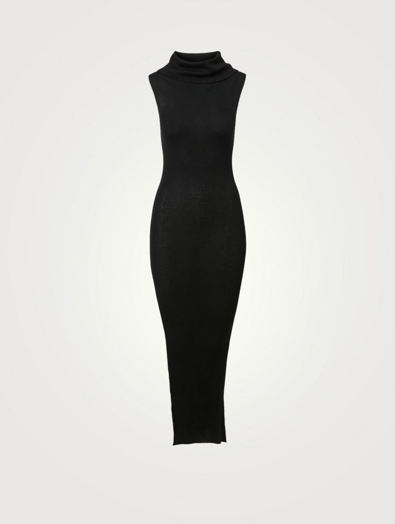 Rick Owens Wool Maxi Bodycon Dress