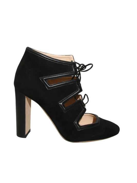 JIMMY CHOO black suede lace up shoes