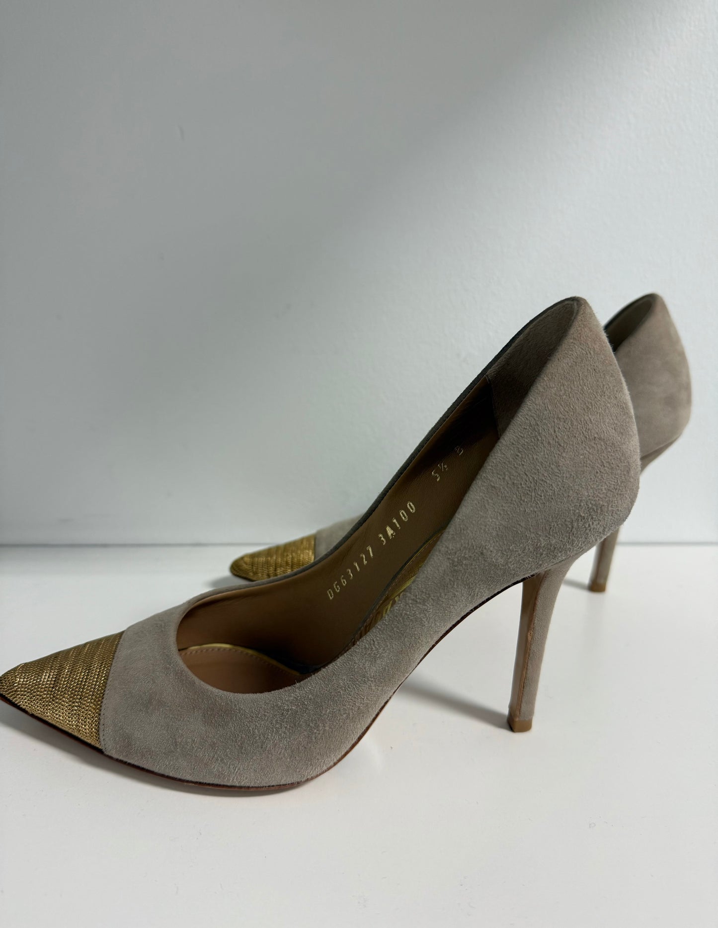 Ferragamo - Suede & METALIC Pumps