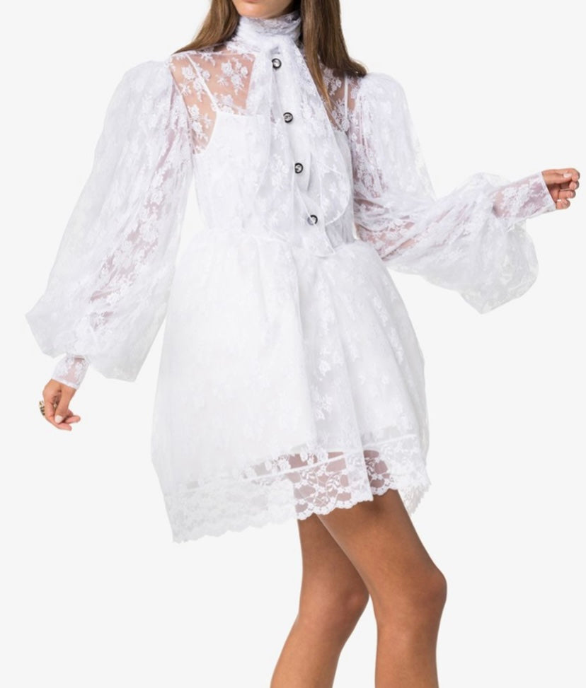 Christopher Kane White Lace Dress