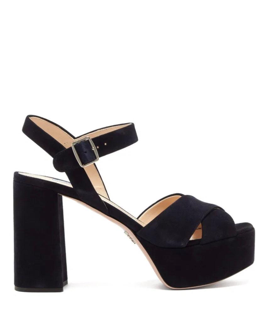 Prada - Suede Platform Sandals