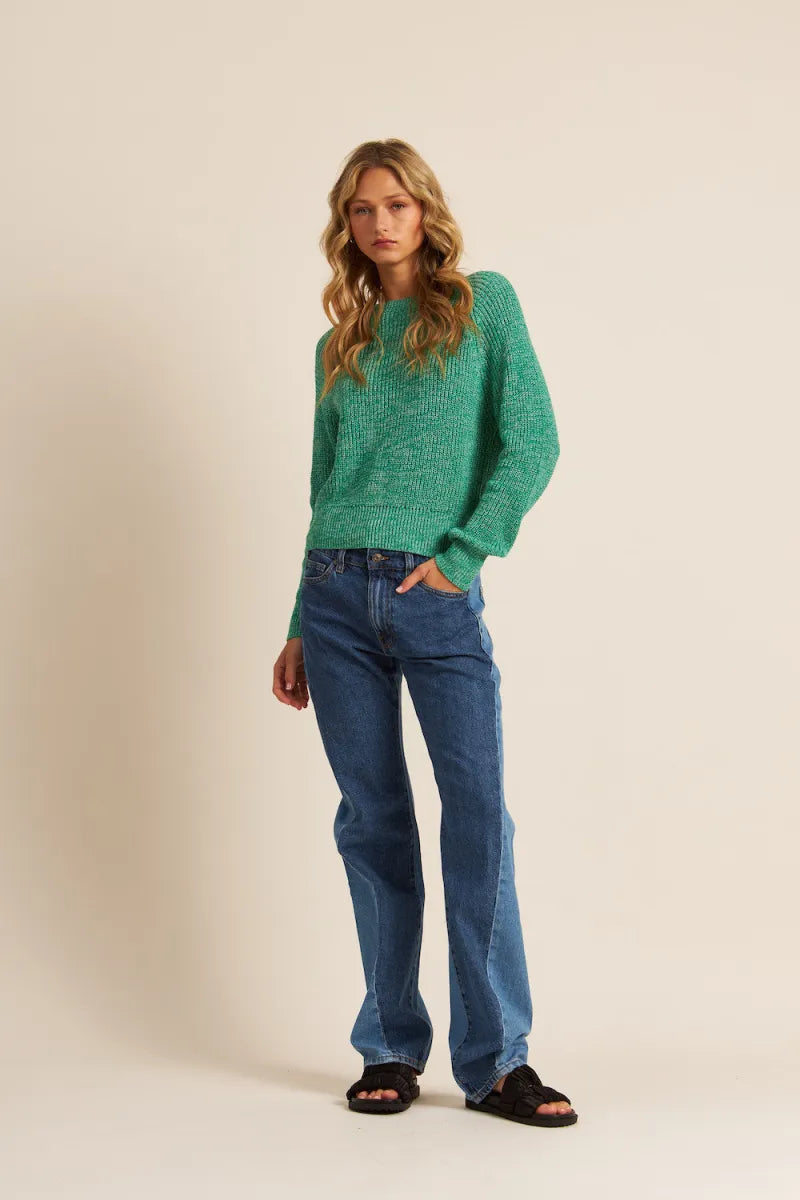 JOHN + JENN green knit sweater