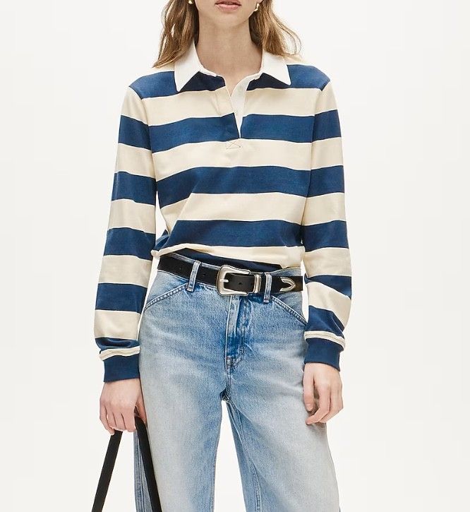 J Crew Striped Polo