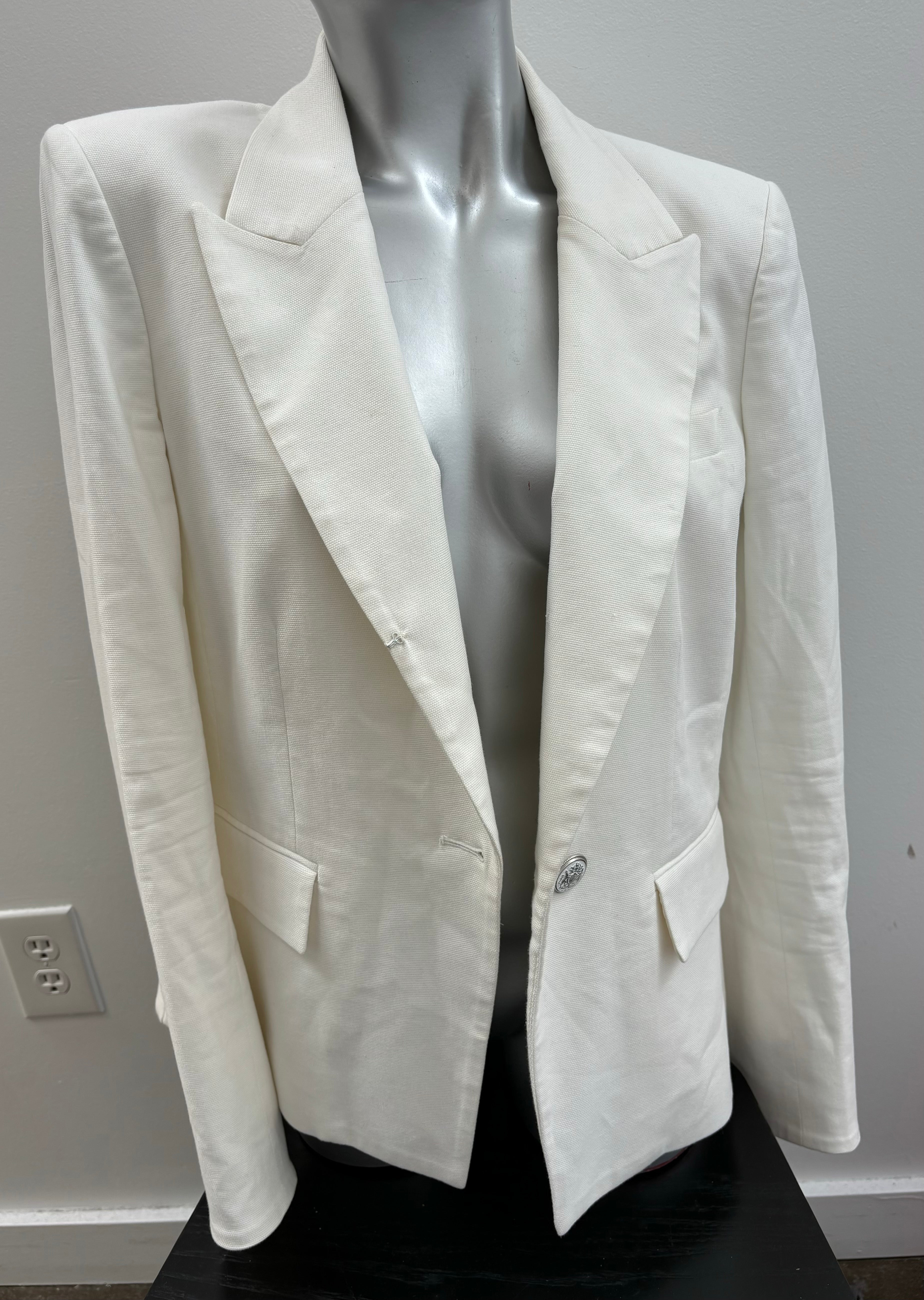 VERONICA BEARD white cotton blazer, CAN ZIP UP