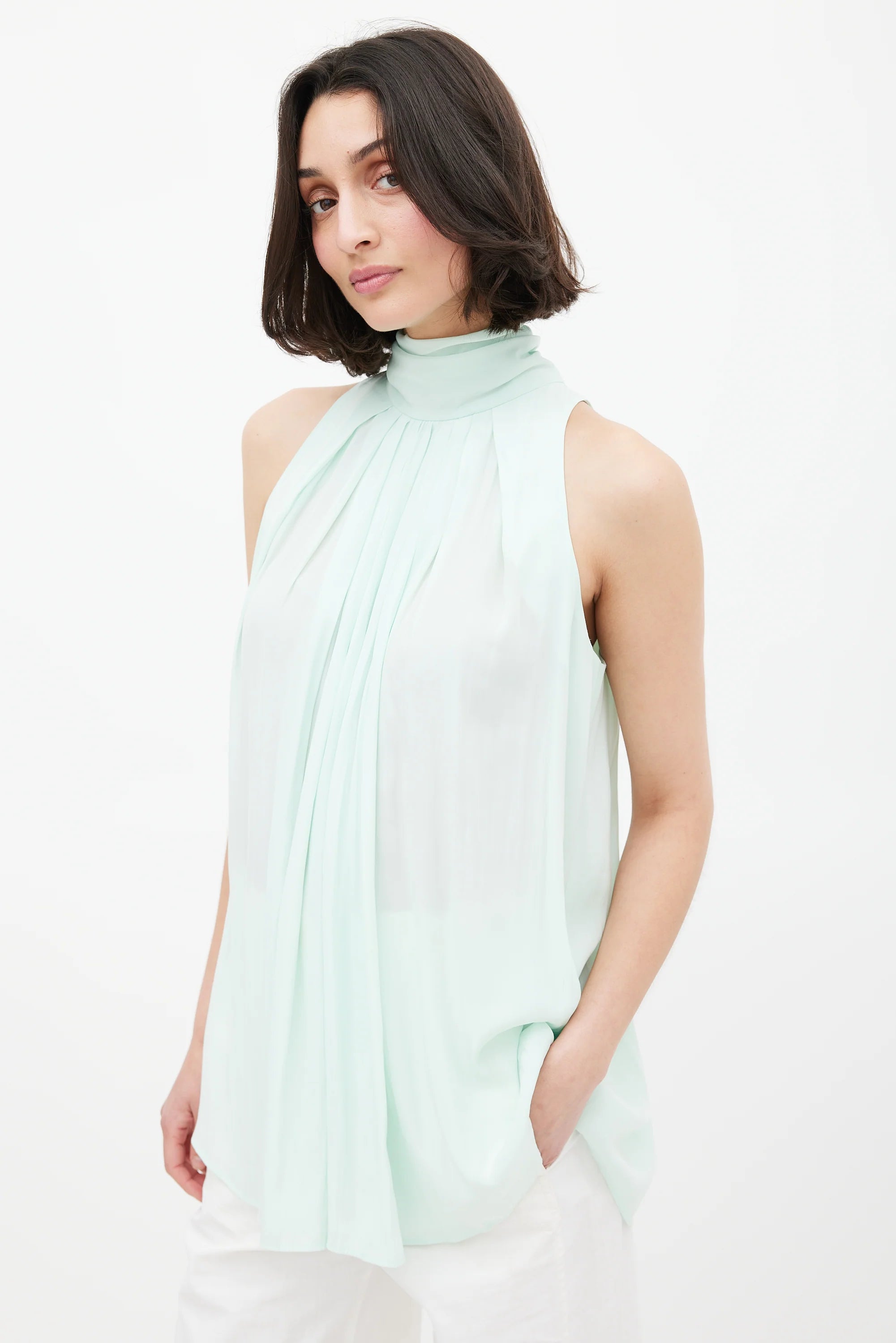 SMYTHE high neck sleeveless blouse