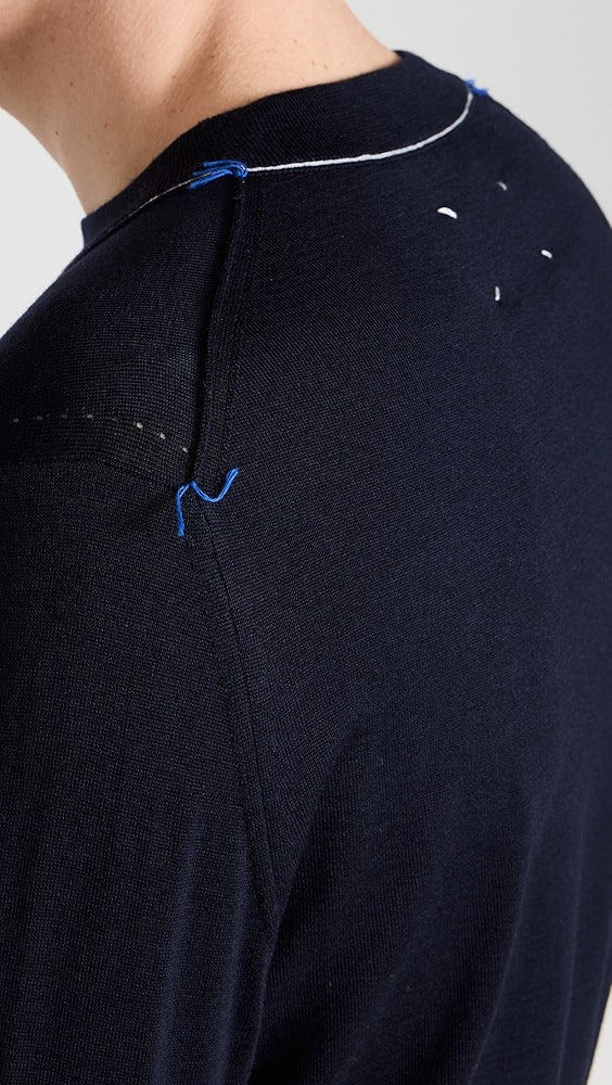 Margiela Men's Navy Wool Sweater